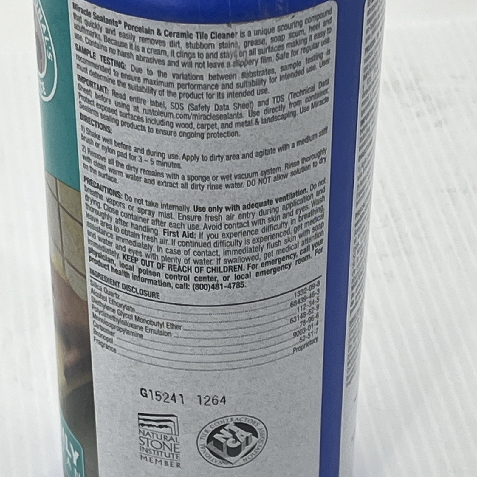 Rust-oleum Miracle Sealants Porcelain & Ceramic Tile Cleaner PCTCQT6. {24}.