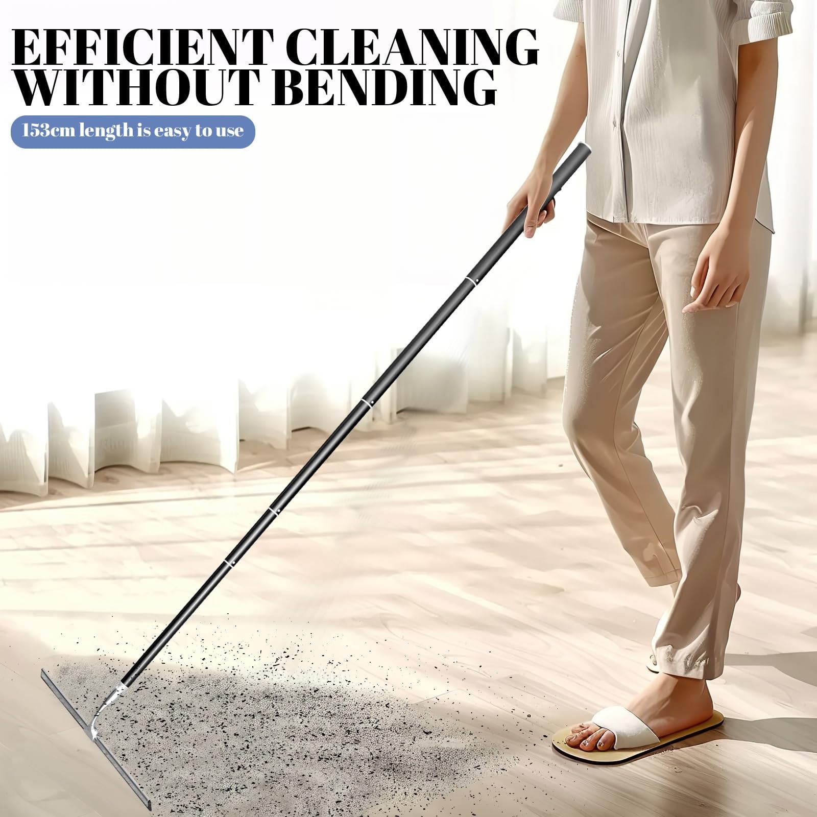 Shower Squeegee with Long Handle,Window Squeegee with Extension Pole Squeegee…