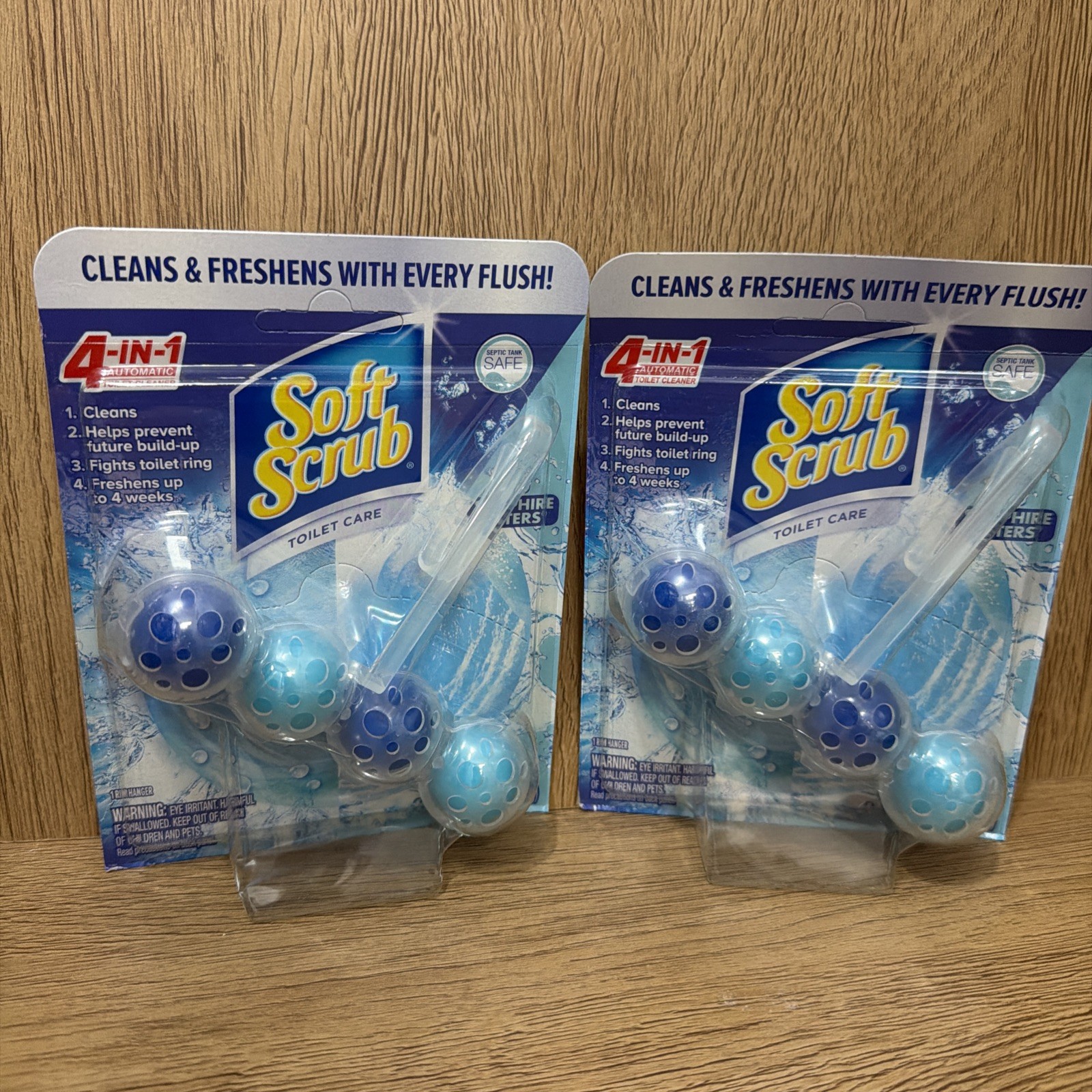 (2) Soft Scrub 4-in-1 Technology Toilet Care SAPPHIRE WATERS: clean/fight/fresh