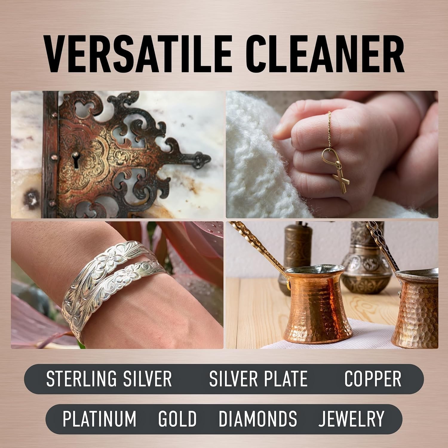 Tarn-X Tarnish Remover 12oz Silver Gold Jewelry Cleaner Wipe & Rinse NEW