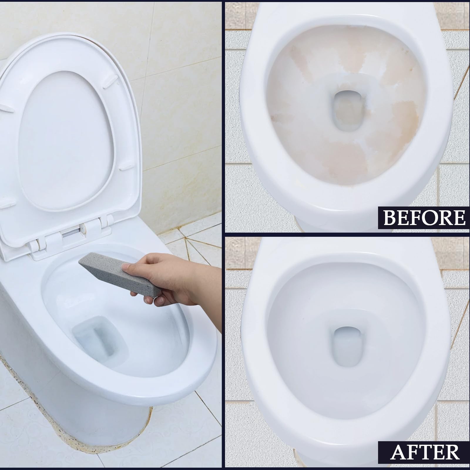 ZUFECY 6pc Pumice Stone for Home Cleaning Toilet Bowl Cleaning Sink and Tiles