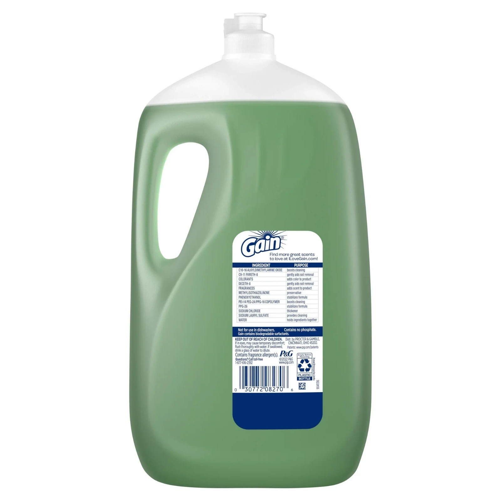 Gain Ultra Dishwashing Liquid Dish Soap Original Scent 90 fl oz Bulk Kitchen