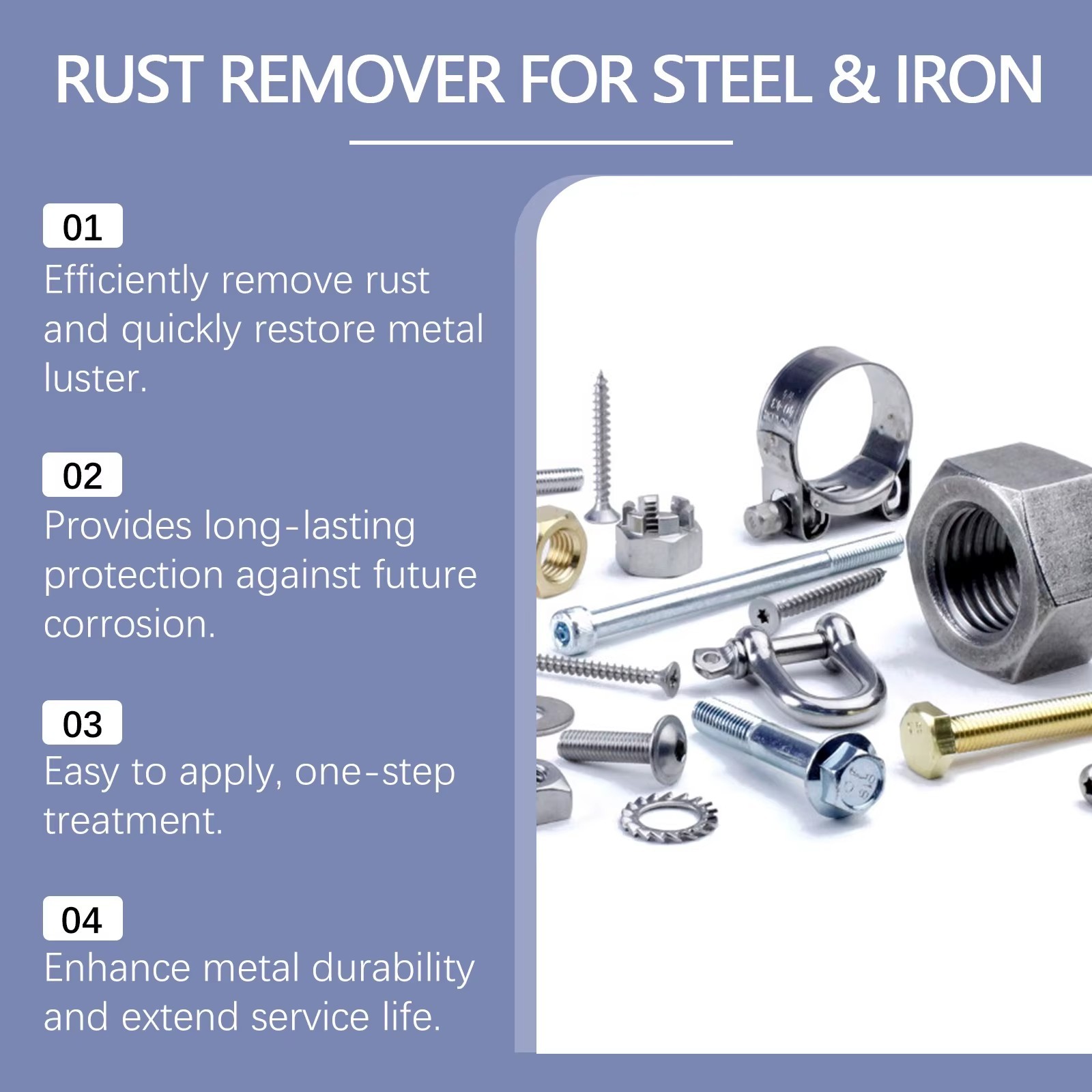 Industrial Rust Remover 120ml Highly Concentrated Fast Acting Steel Iron Cleaner