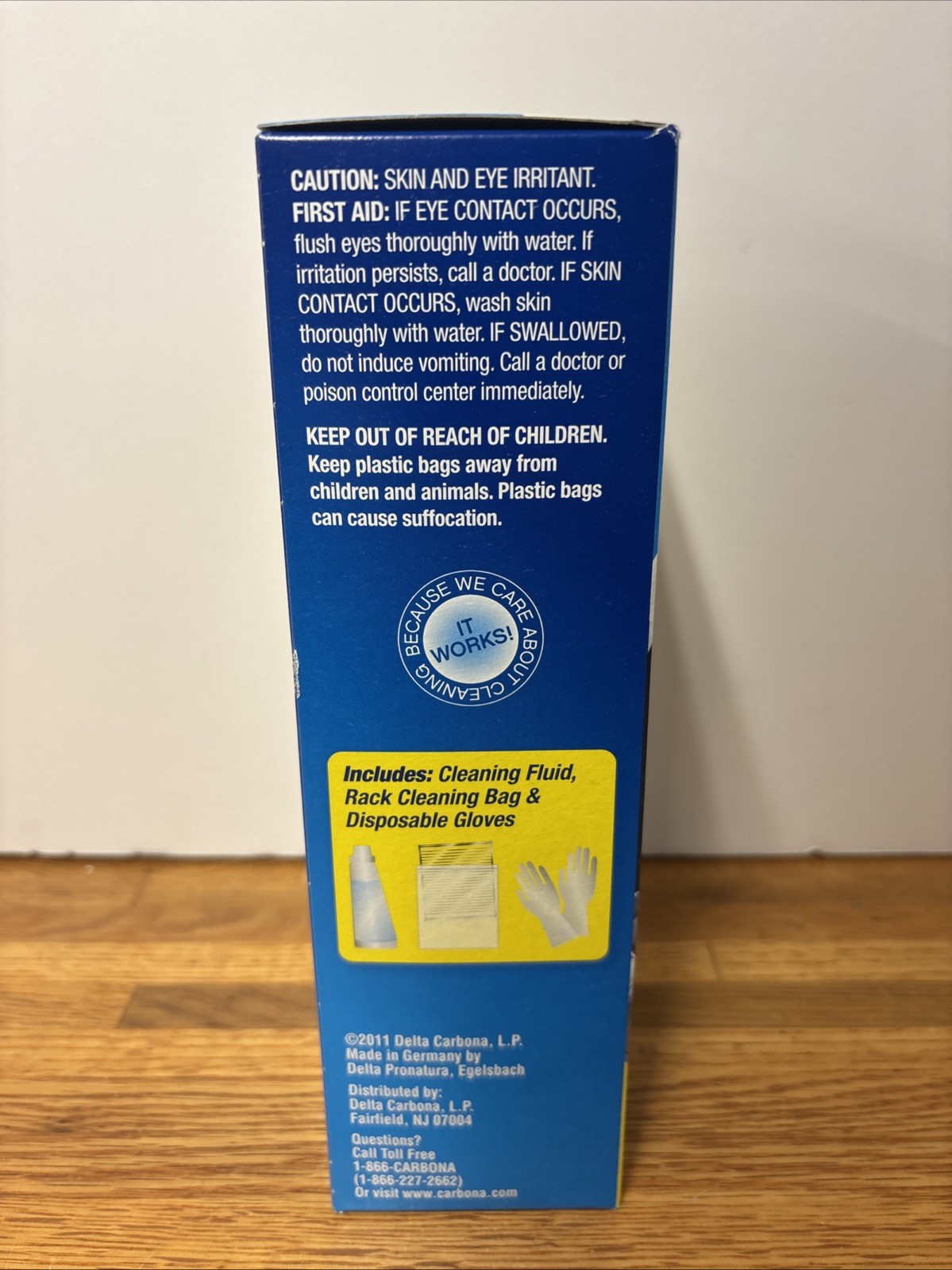 New Carbona 2 In 1 Oven Rack & Grill Cleaner 16.8 oz With Bag & Gloves