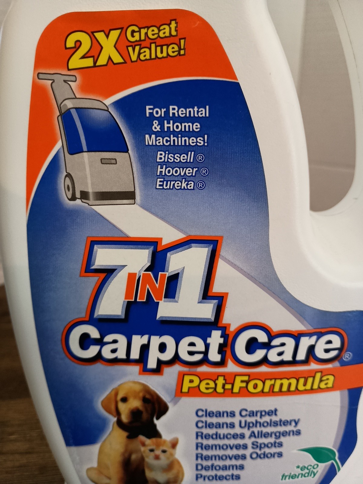 64 fl Oz. 7in1 Carpet Cleaner Pet Formula Eco Friendly Bissell Hoover Eureka