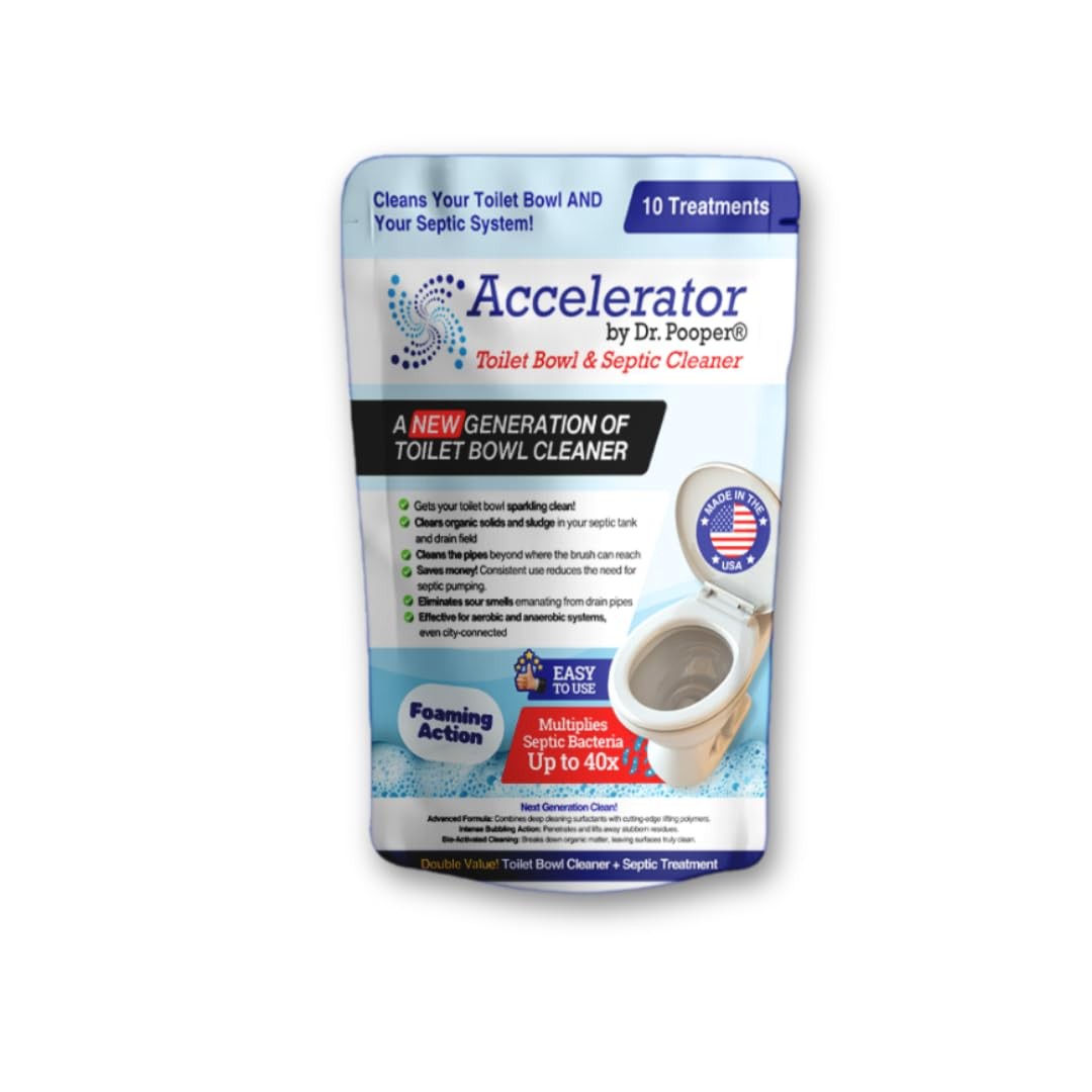 Dr. Pooper Toilet Bowl Septic Tank Cleaner—Powerful Stain Remover Odor Elim…