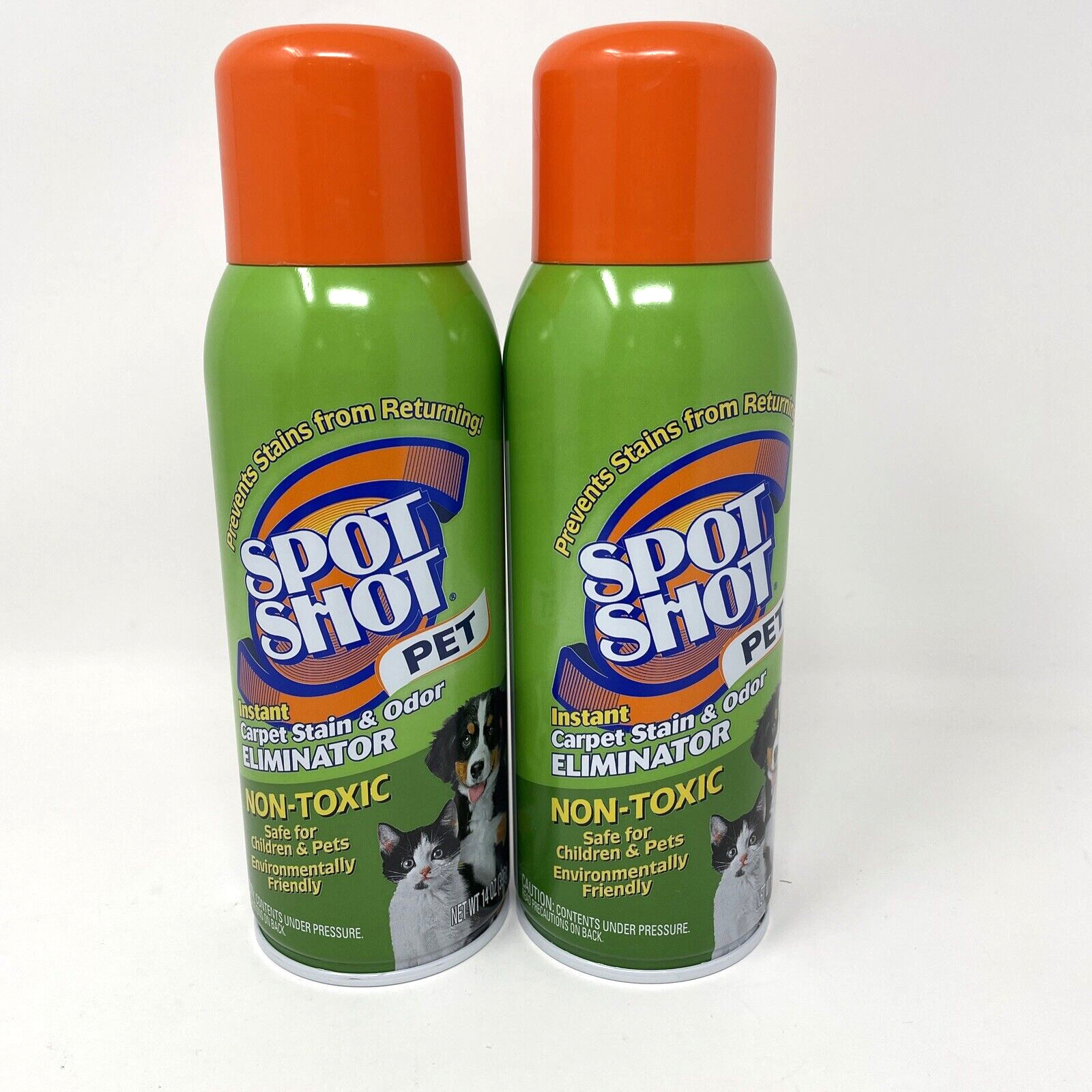 2 Spot Shot Non-Toxic Pet Instant Carpet Odor & Stain Remover 14 oz Aerosol NEW