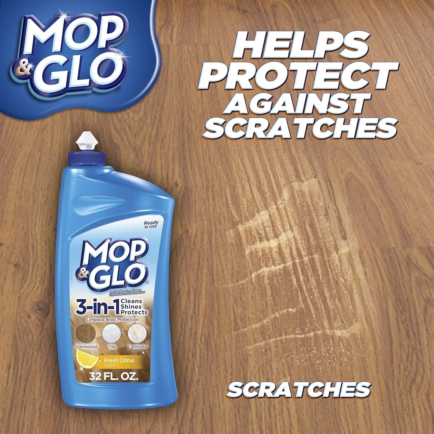 Multi Surface Floor Cleaner Citrus Scent 64 Oz Quick Shine Safeguard