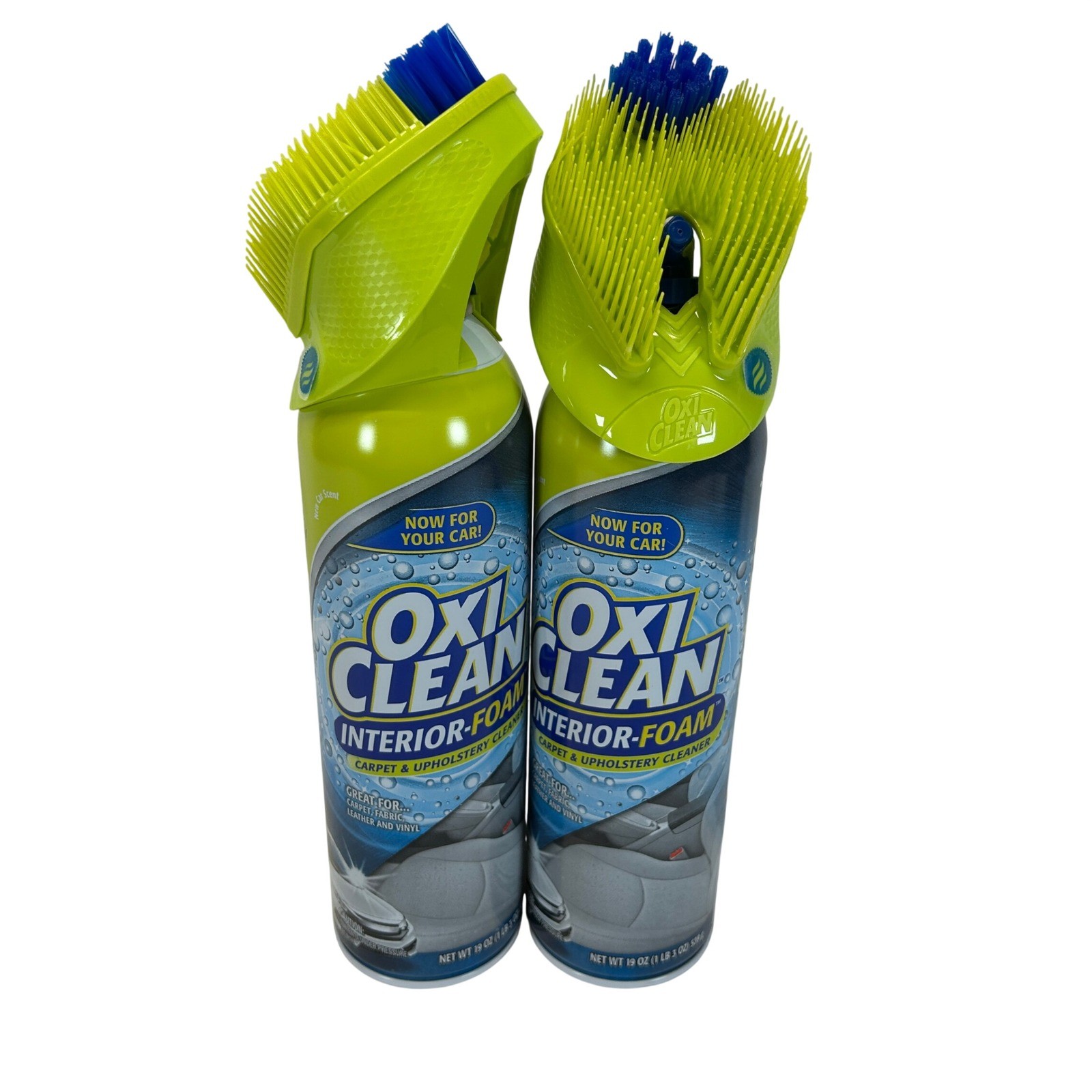 2 Pack OxiClean Interior Foam Carpet & Upholstery Cleaner 19oz New