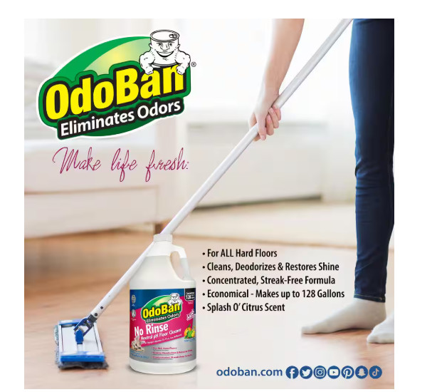 No Rinse Neutral pH Floor Cleaner Streak Free Multi-Surface Pet Odor Remover