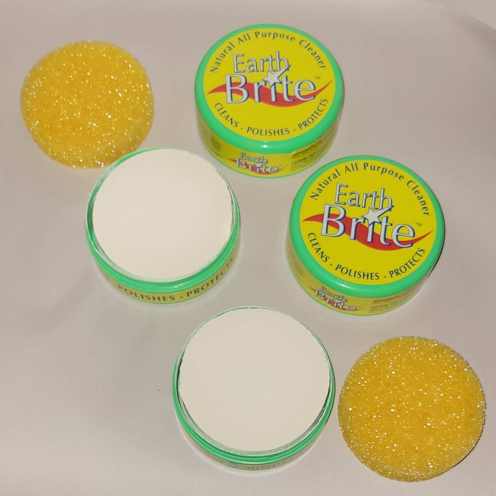 NEW! Lot Of 2! Earth Brite Clay-Based All-Purpose Cleaning Kit 10.5 oz.-Original