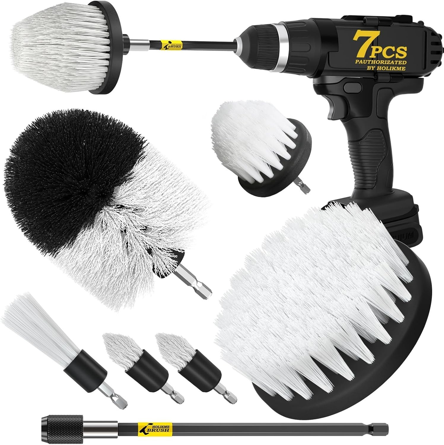 Drill Brush Attachment Set 4/7/9/10PCS Power Scrubber for Grout Tile Tub Shower