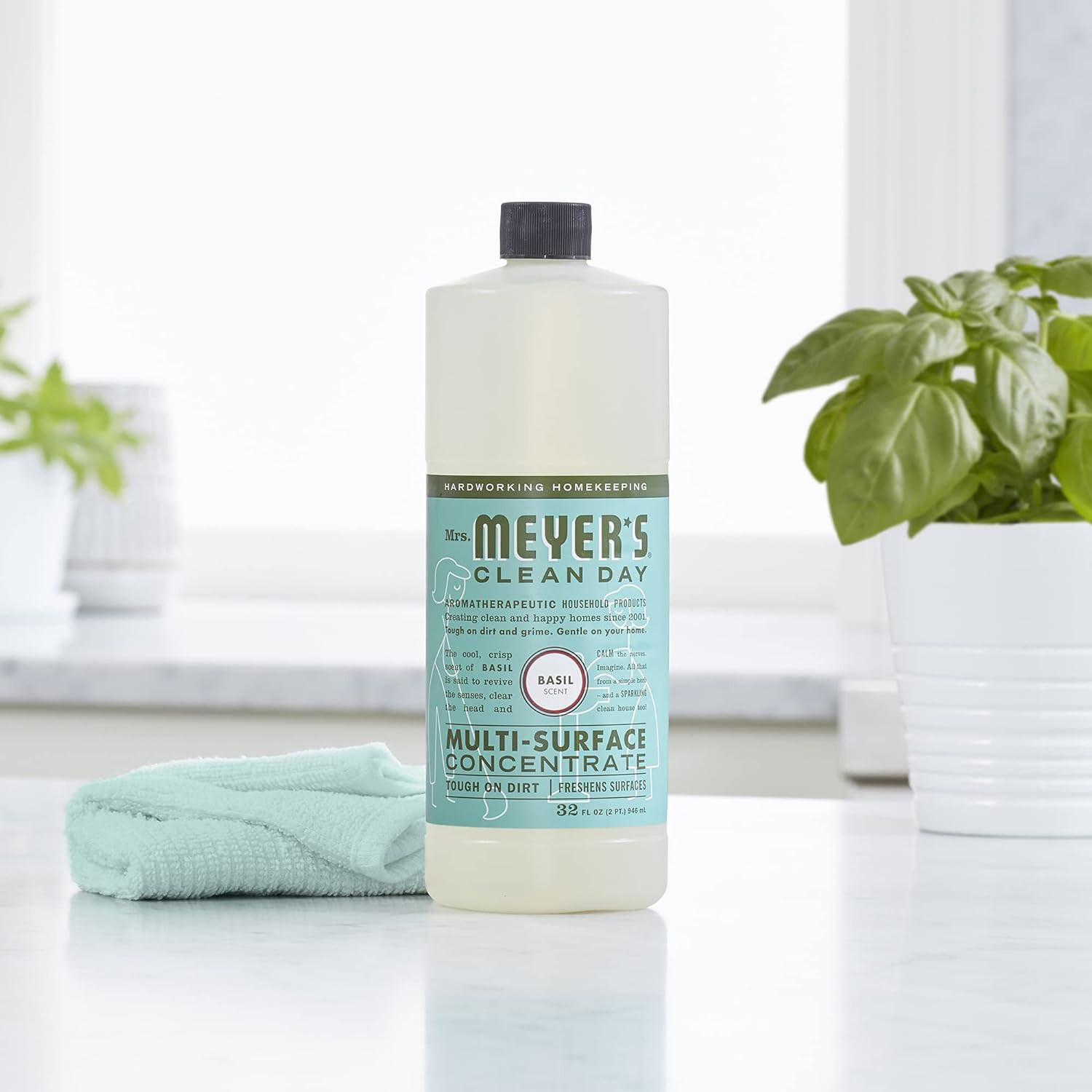 Mrs. Meyer’s Clean Day Multi-Surface Cleaner Concentrate, Basil, 32 Fl. Oz