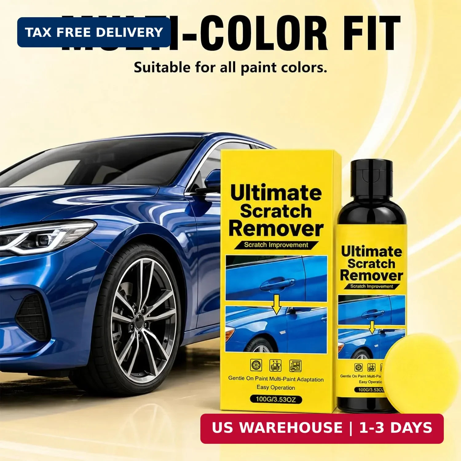 2PCS Ultimate Scratch Remover, Car Scratch Removal Wax, Quick Fix Removal Paste