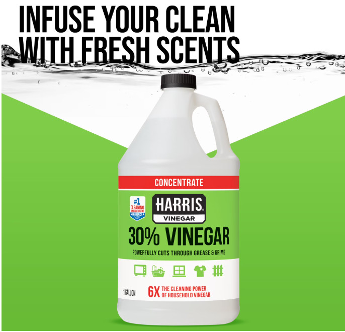 2 Pack- Harris 30% Vinegar Concentrate 1Gal Industrial Strength Cleaning Vinegar