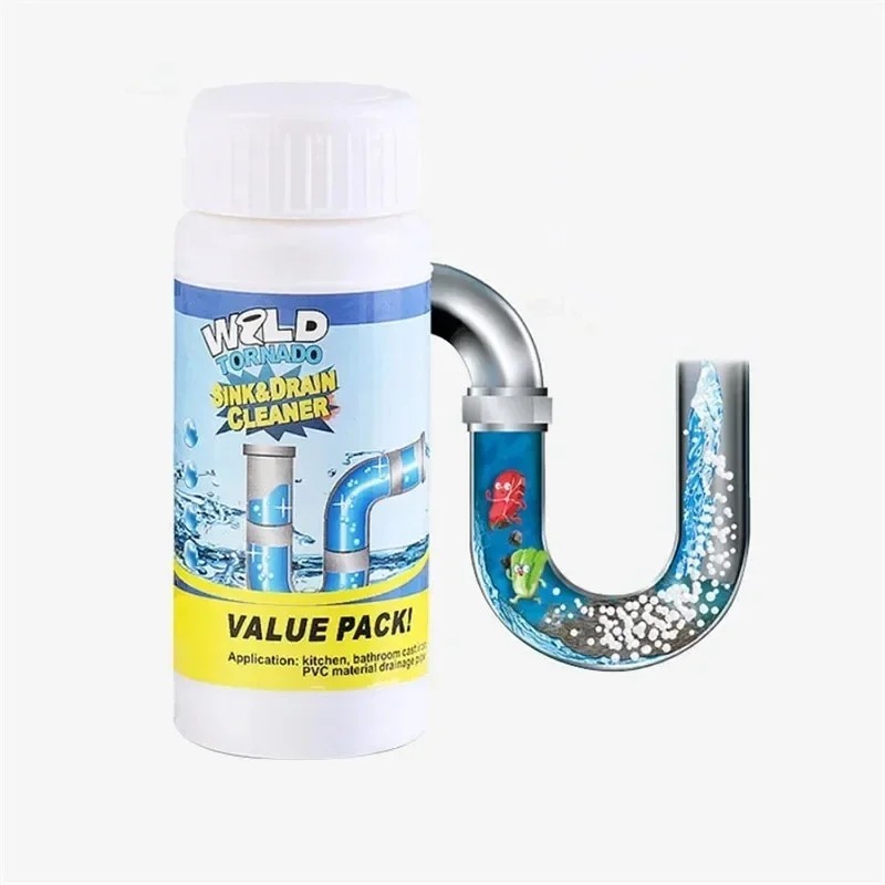Sink & Drain Cleaner Powder Deodorizer Pipe Unclog Kitchen Bathroom Home Office
