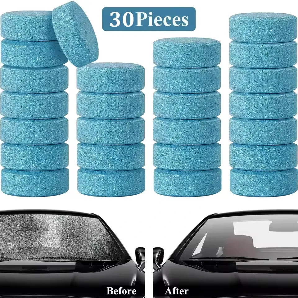 Car Windshield Washer Tablets 30/50/100 PCS Washer Fluid Tablets Glass Cleaner