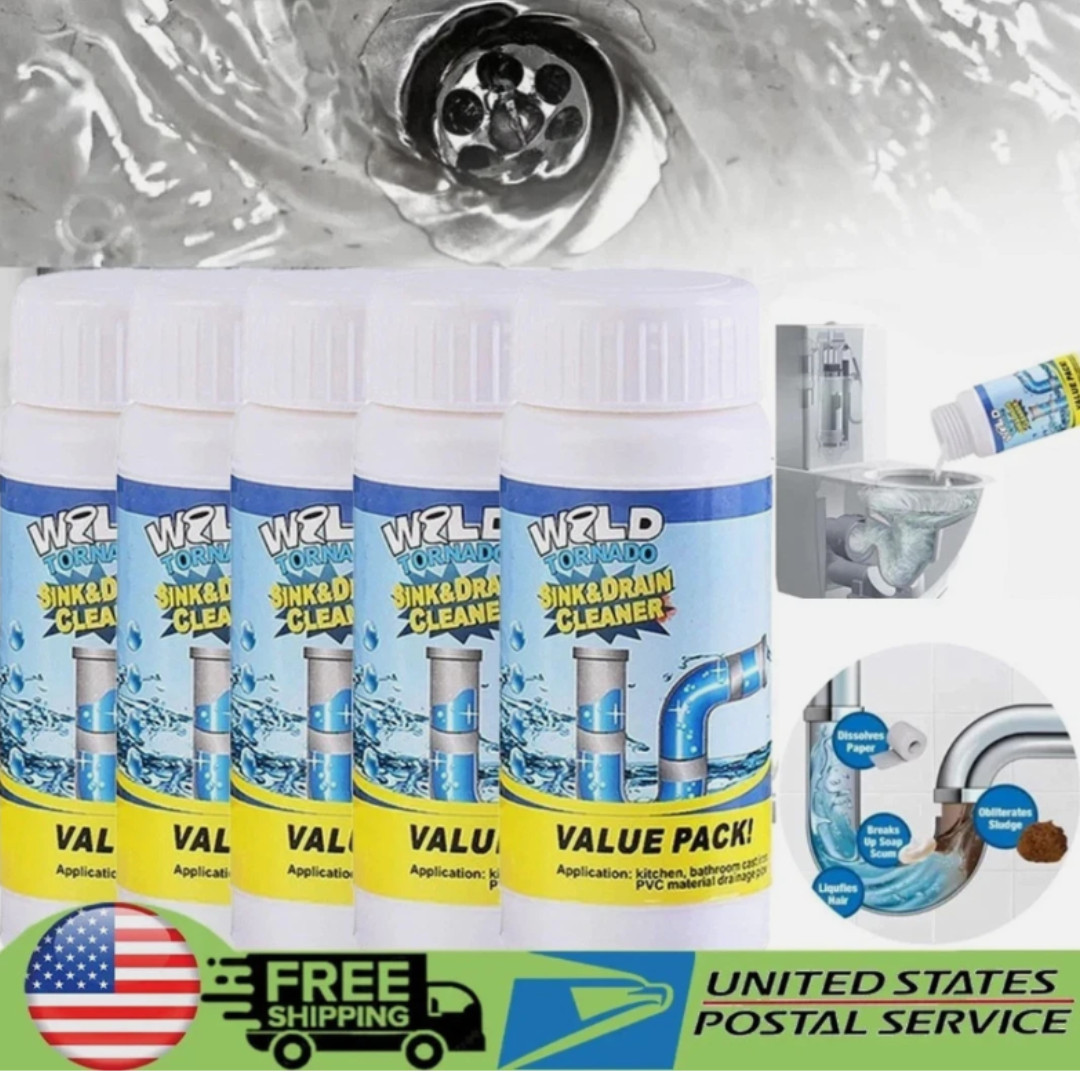 1~5x Wild Tornado Powerful Sink Drain Cleaner High Efficiency Clogging Cleaner