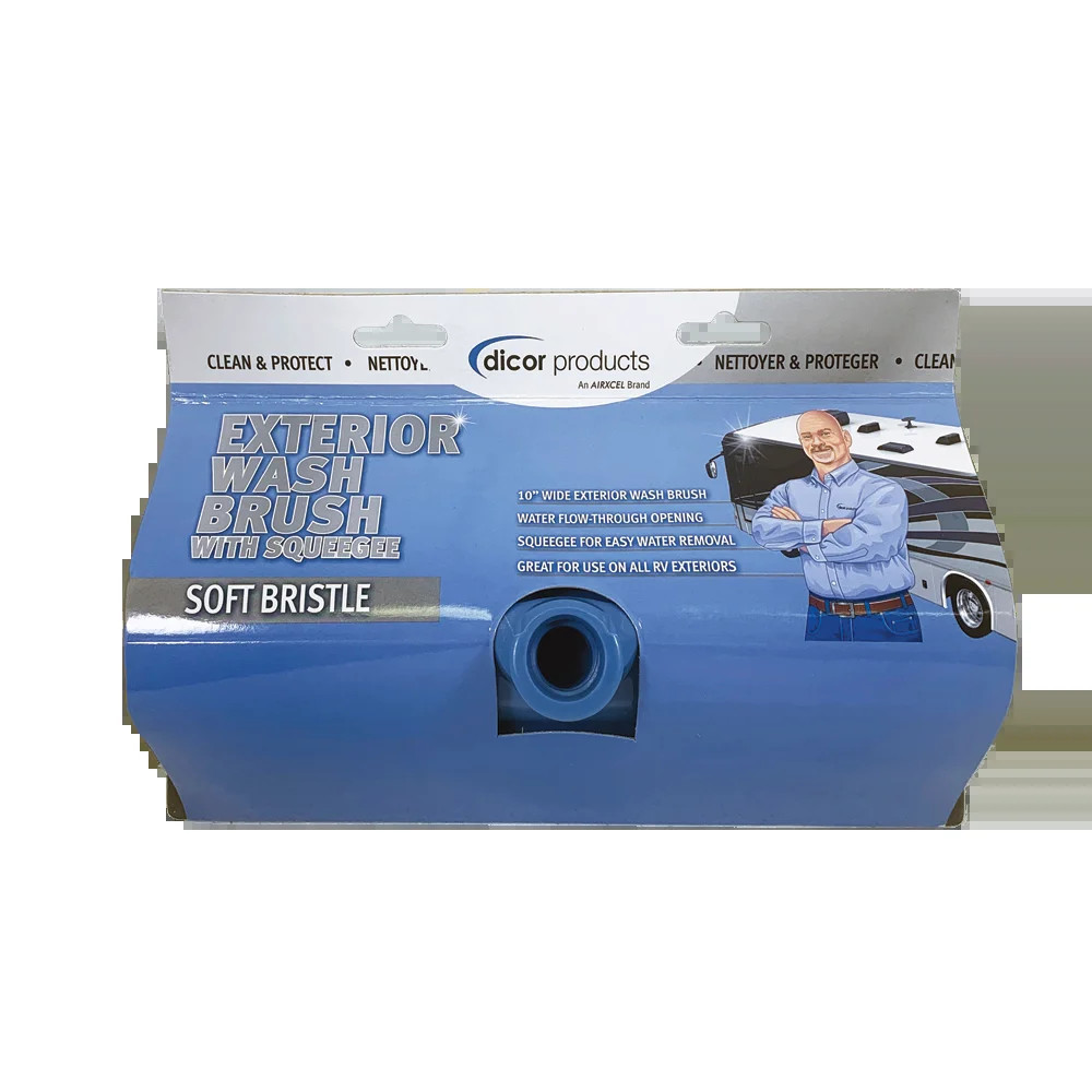 CP-SB10SQE Soft Bristle Exterior Wash Brush with Squeegee for Exterior RV