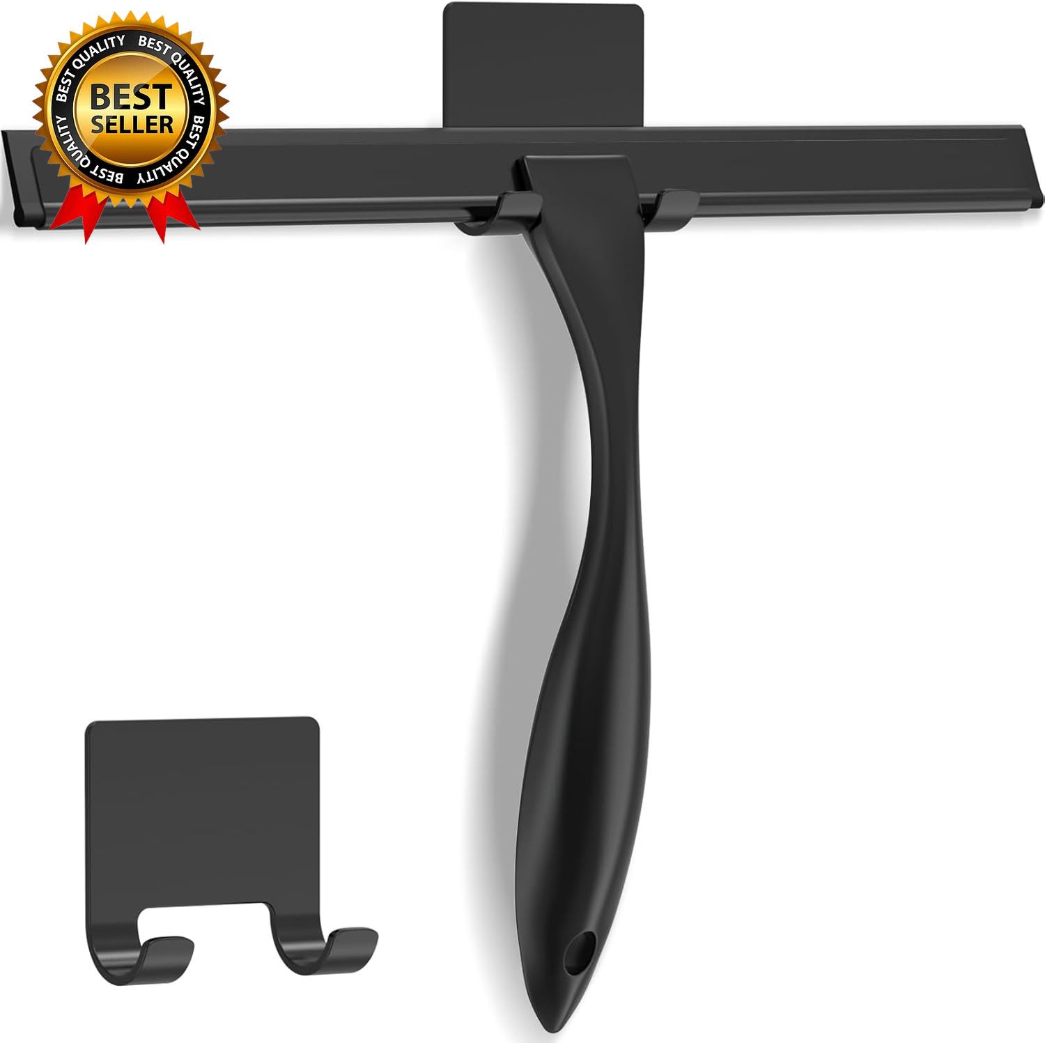 All-Purpose Stainless Steel Shower Squeegee for Shower Glass Door with Adhesive
