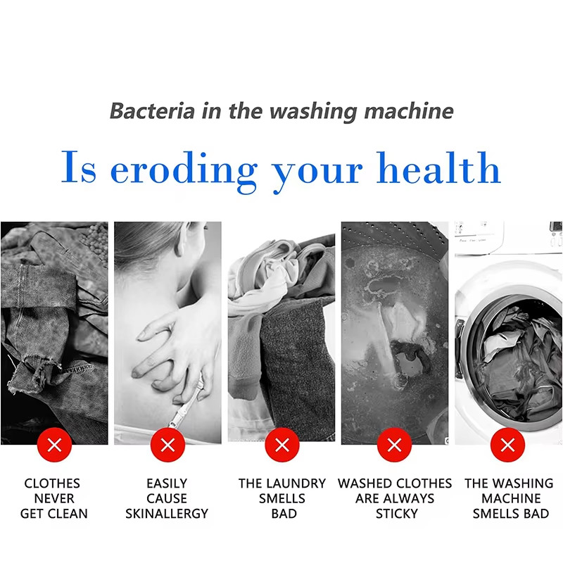 12/24Pcs Washing Machine Cleaner Tablets Penetrating Deep Clean Washer Cleaner T