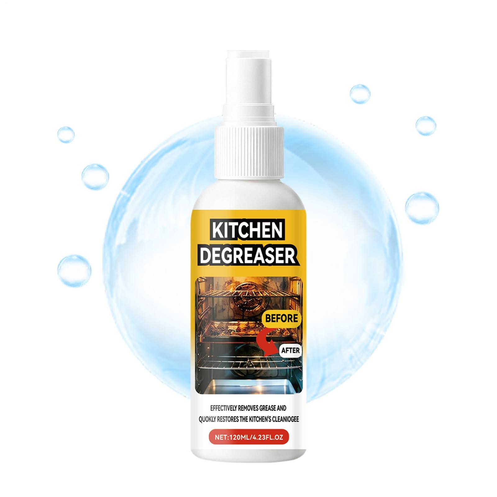 Grease Killer Spray-120ml, Greasekiller Grill Cleaner Extra Strong, Oven Cleaner