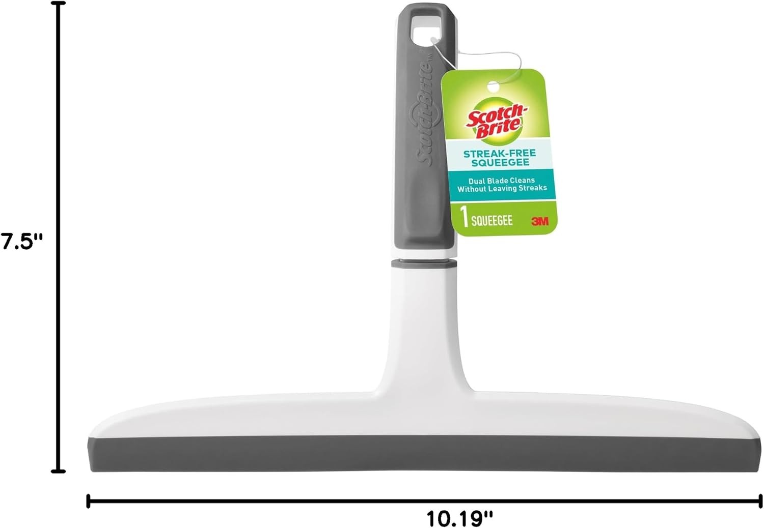 All-Purpose 10 Inch Dual Blade Streak-Free Squeegee, Sinks and More