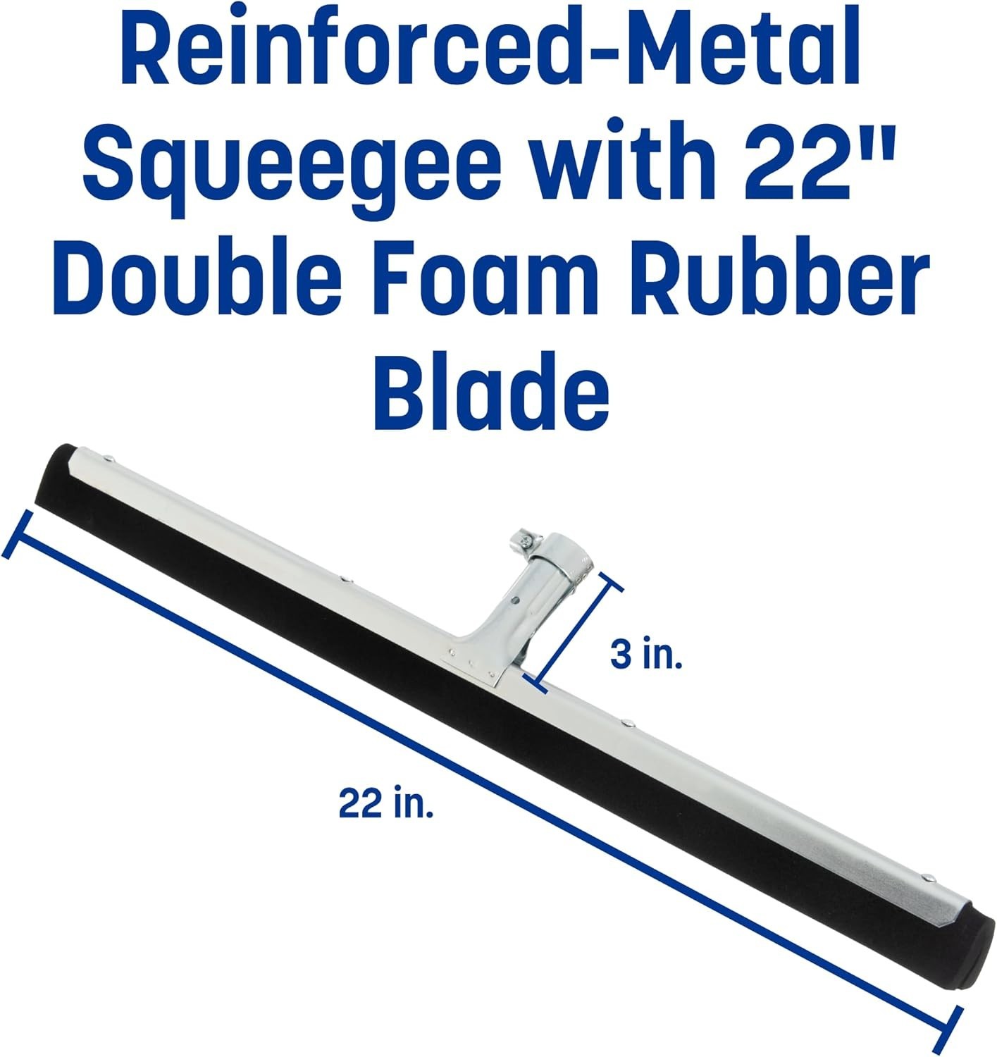 Flo-Pac Double Foam Floor Rubber Squeegee Window Squeegee with Heavy Duty