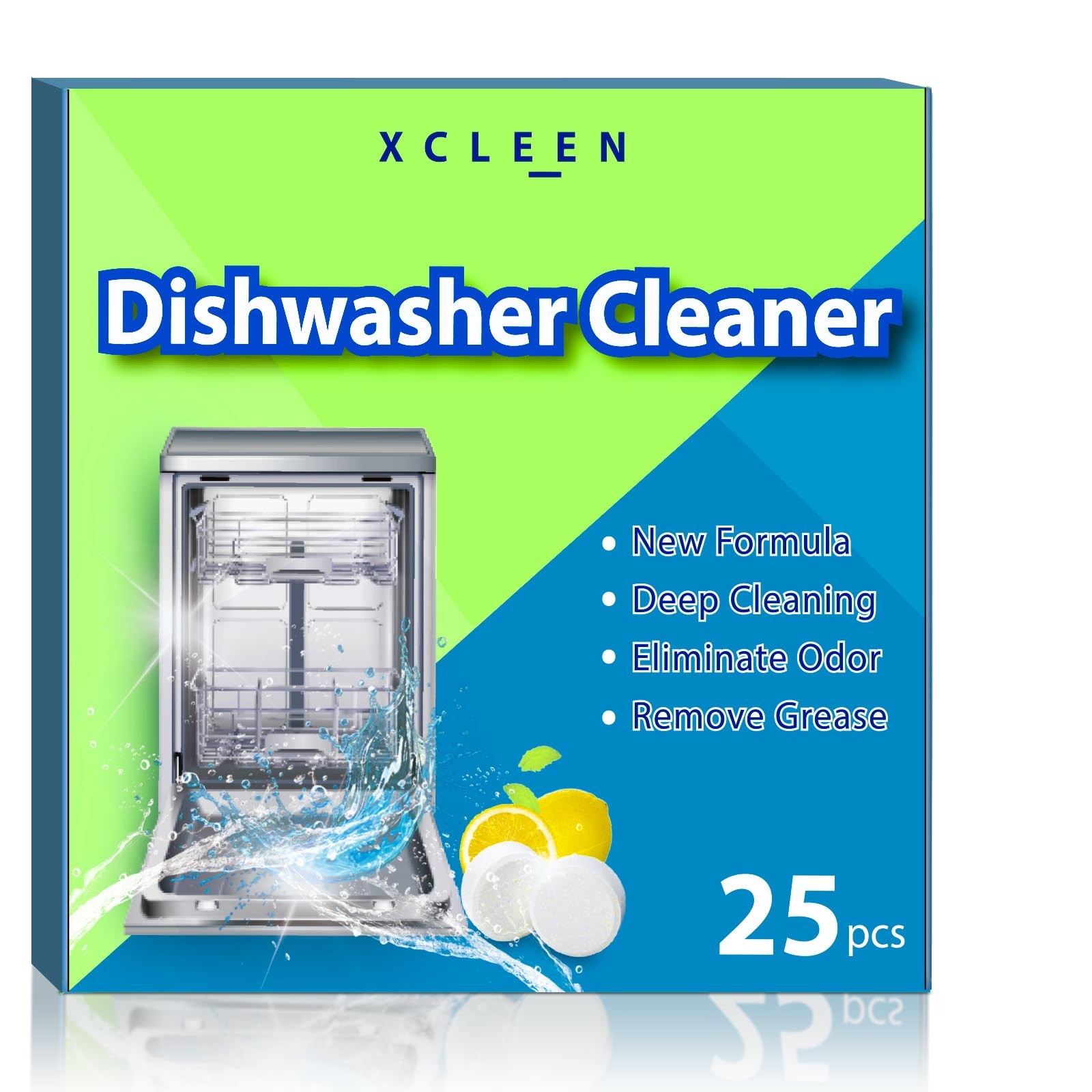 Dishwasher Cleaner and Deodorizer Tablet 25 Count, Deep Cleaning Tablet Helps…