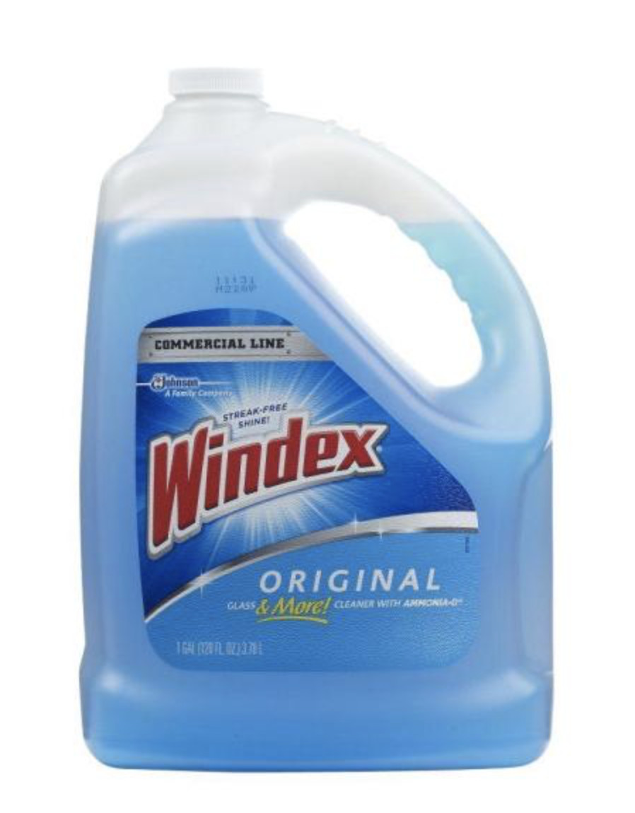 Windex Commercial Original Glass Cleaner Refill, 128 Fl. Oz. – 1 Gallon