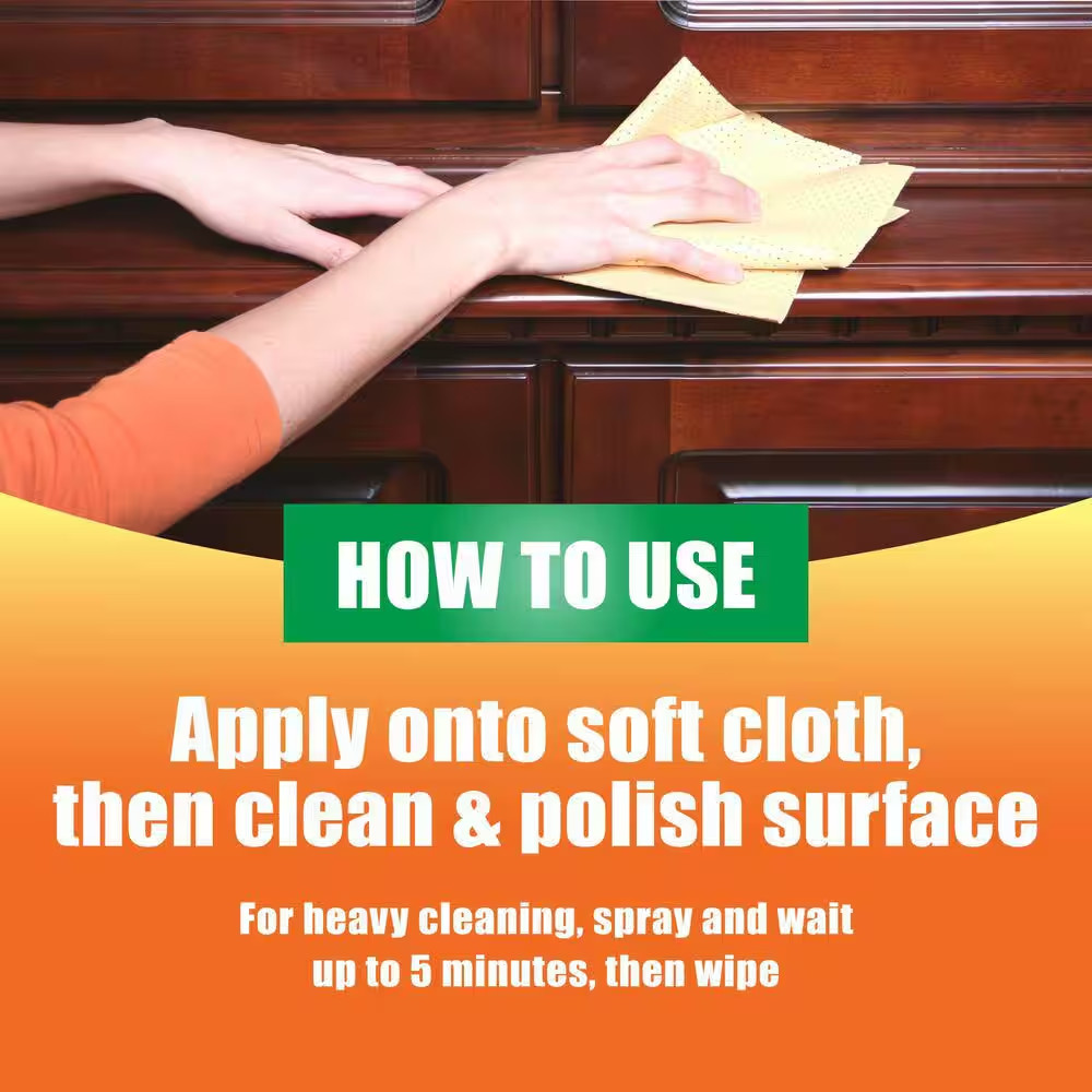 Orange GLO 16 oz. Wood Furniture 2-in-1 Clean Polish Spray (4-Pack)