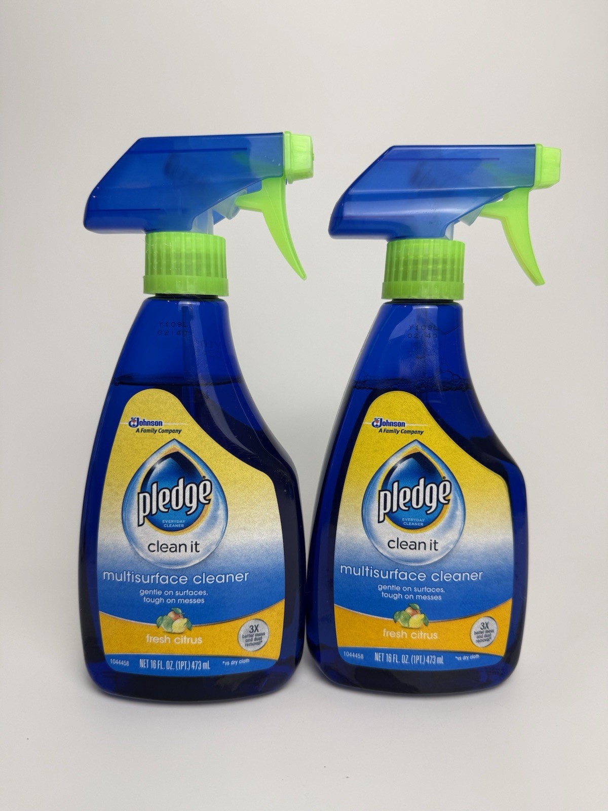 2x PLEDGE CLEAN IT Multisurface Cleaner Spray Fresh Citrus 16 Oz