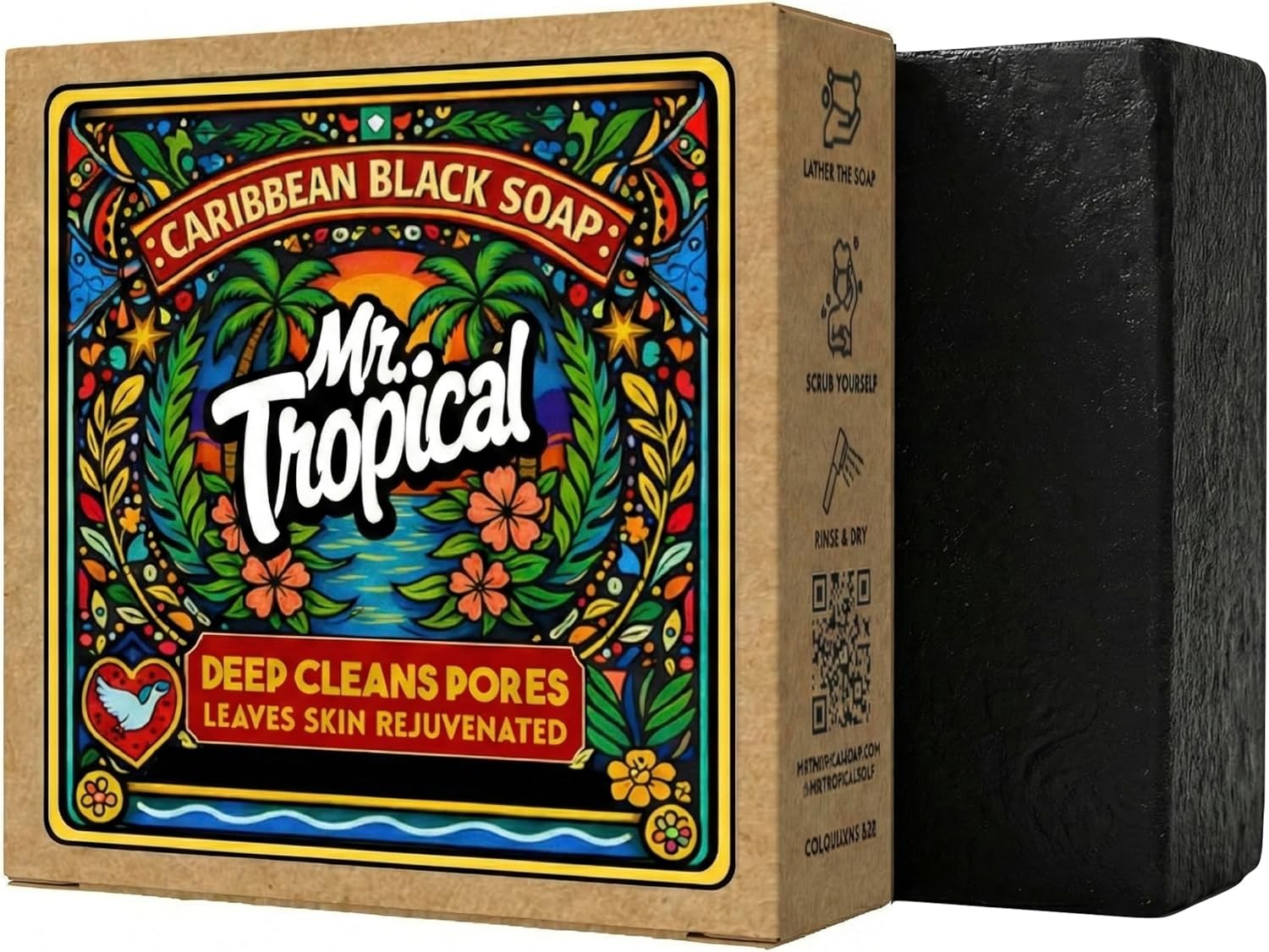 Naturals Caribbean Bla Soap for Men | 5 oz Single Bar |