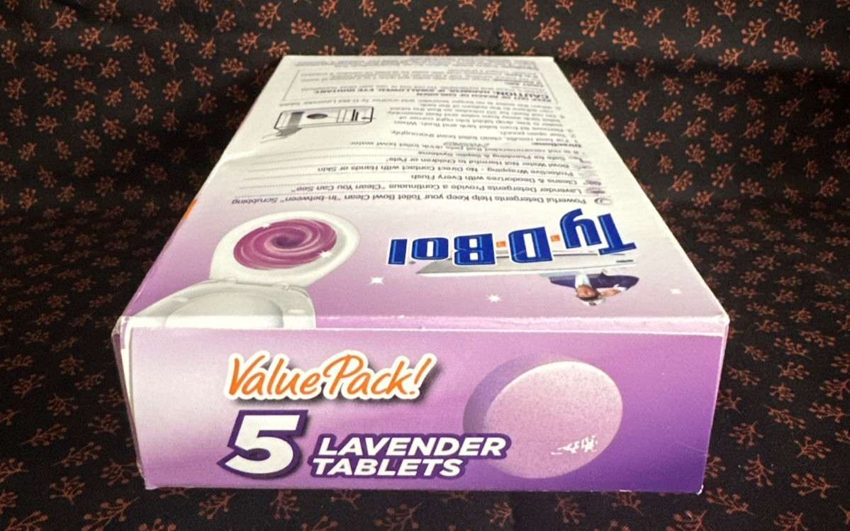 Ty-D-Bol Lavender Toilet Bowl Cleaner 5 Count Tablet Value Pack MADE in the USA