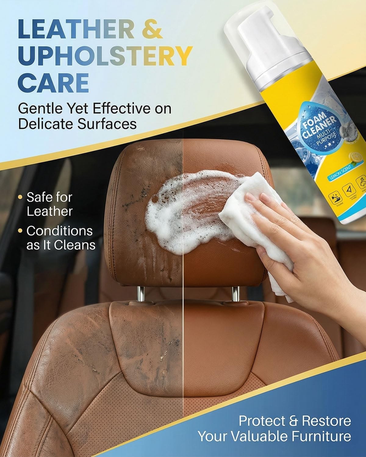 ­150ml Auto Go Foam Cleaner – Deep Cleaning Foam For Car Interior, Kitchen Greas