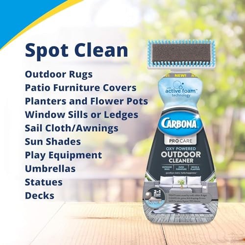 Carbona Pro Care Oxy Powered Outdoor Cleaner and Active Foam, 22 Oz (6 Pack)