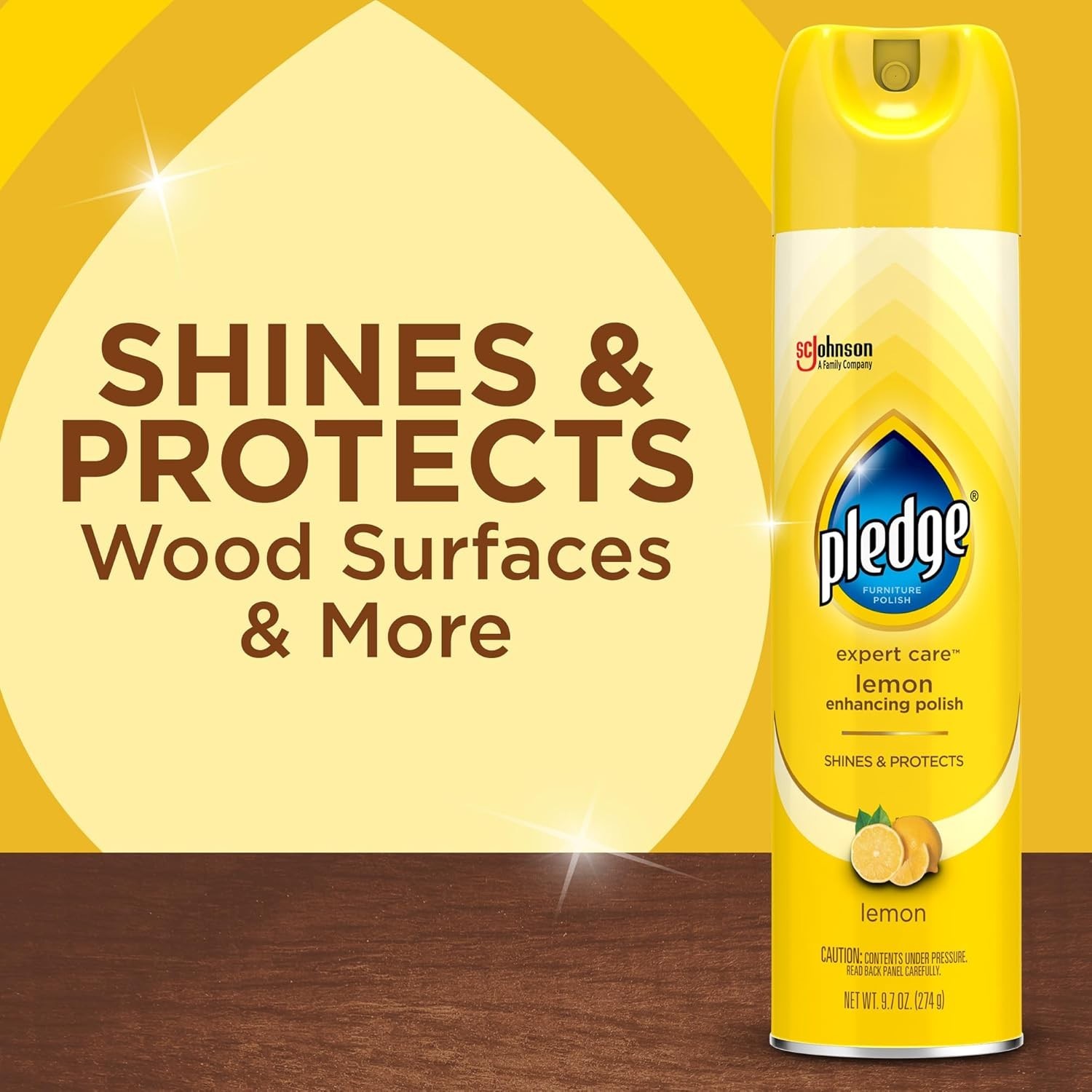 Pledge Enhancing Polish Spray Furniture & Wood Lemon Scent 9.7oz Pack of 3 – NEW