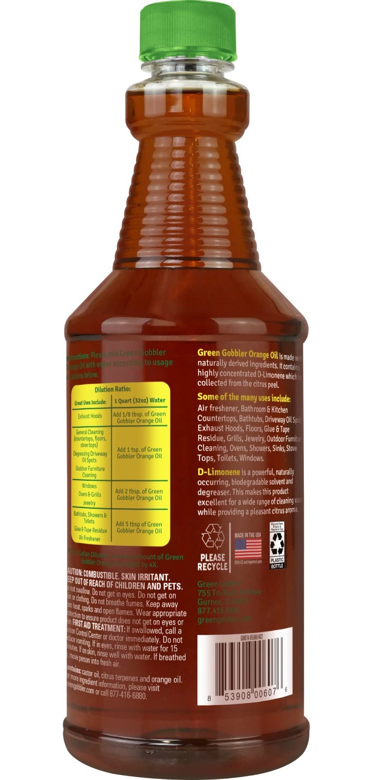 Cold Pressed Concentrated Orange Oil – Multi-Purpose Cleaner for Home & Outdoor