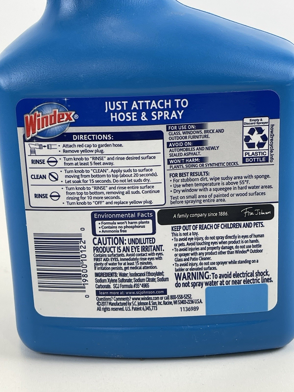 Windex® Outdoor Concentrated Glass Window Cleaner 32 fl oz. Free Shipping