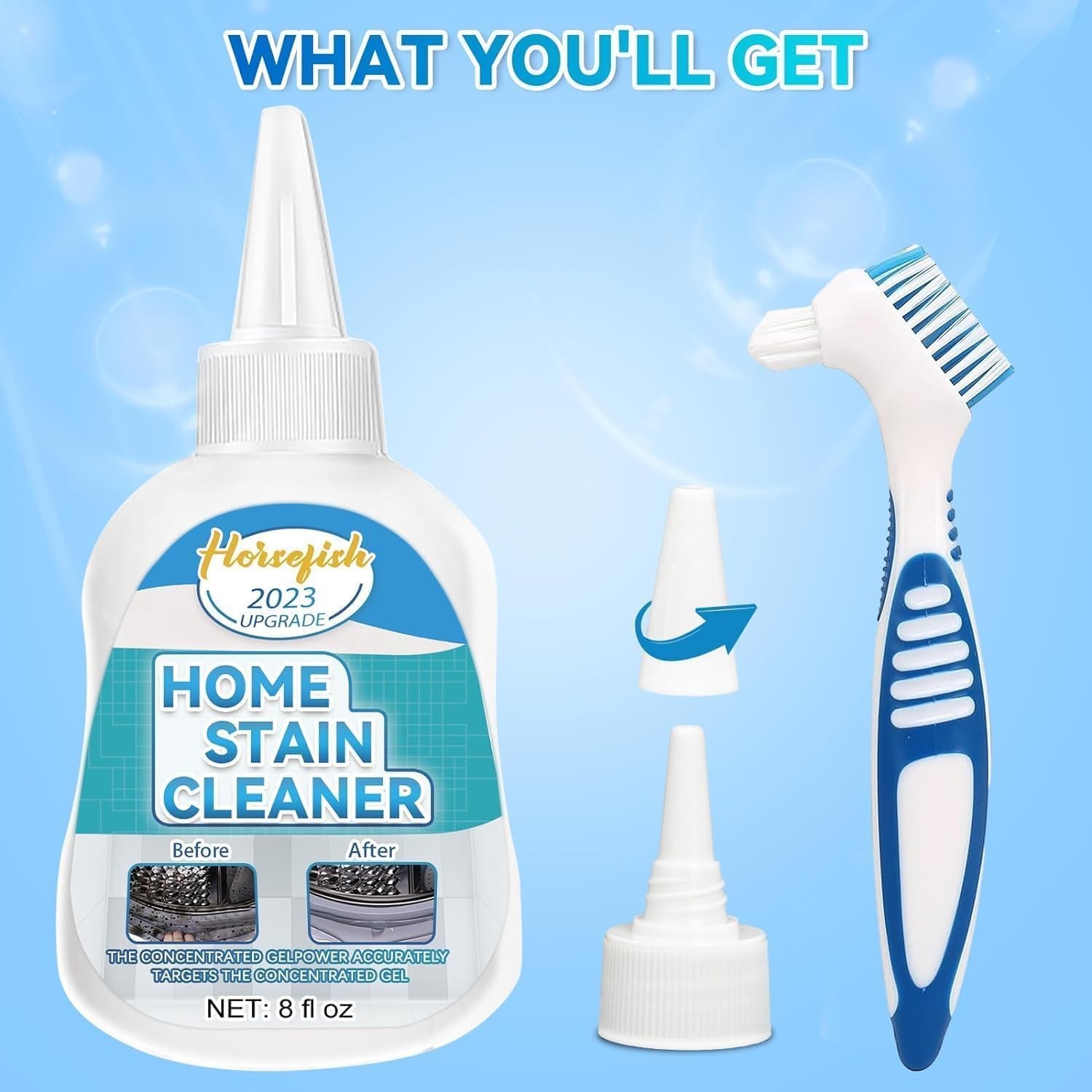 Home Remover Gel, 8 Fl Oz Household Washing Machine Cleaner for Washing Machine