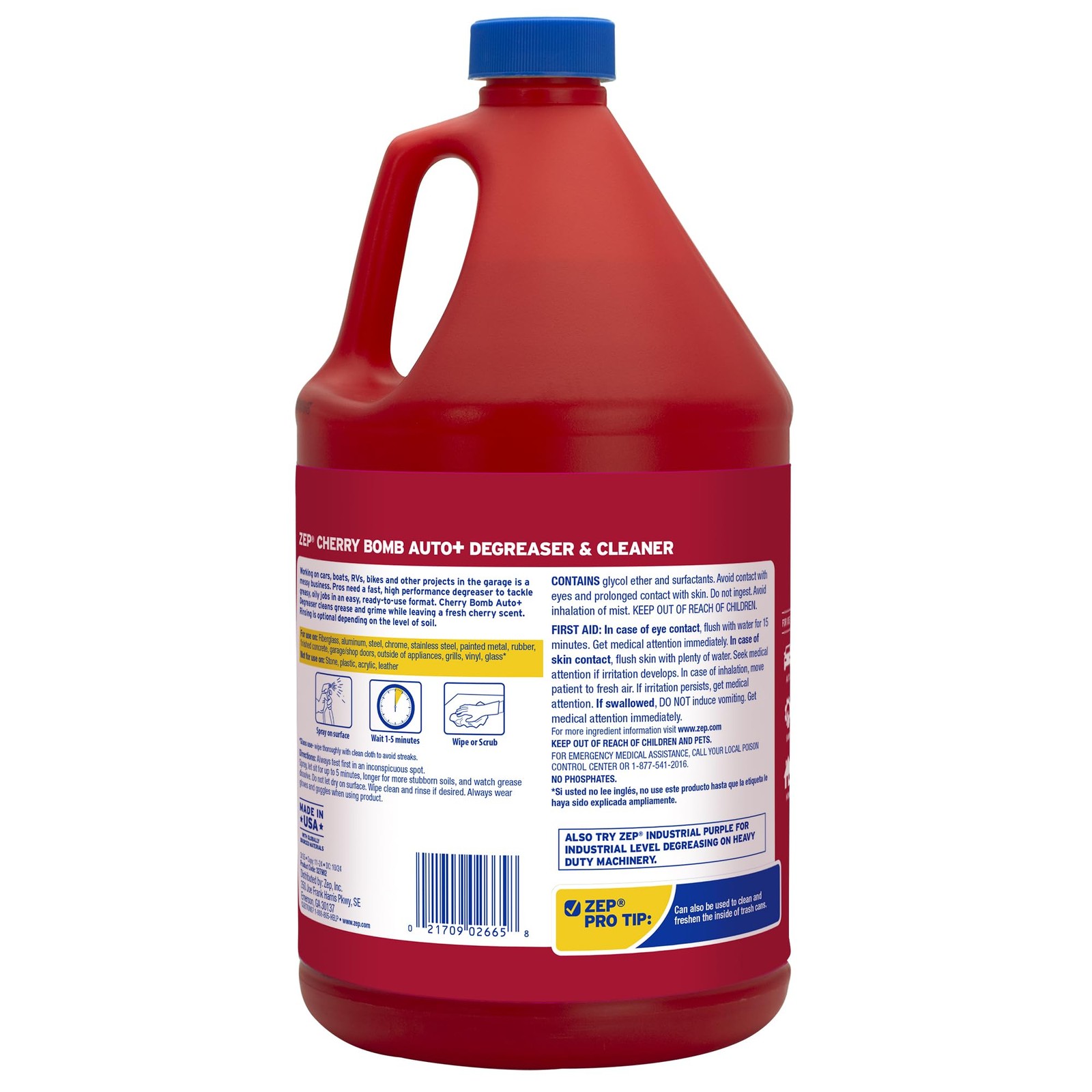 Cherry Bomb Auto Degreaser & Cleaner for Marine RV Home Cleaning 1 gal