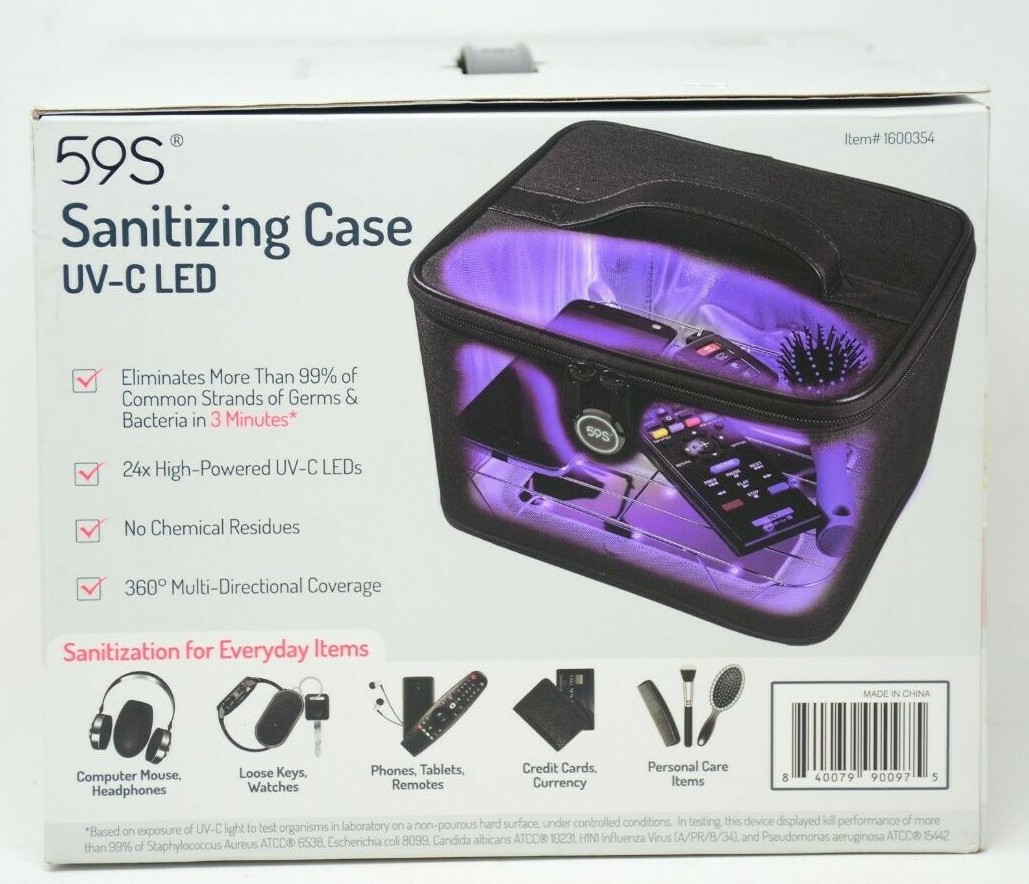 59S UV-C LED Sanitizing Case for Everyday Items 9.5″x7.5″x6″