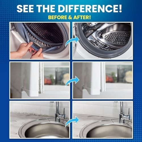 Mold Stain Remover Power Gel Cleaner for Front Loader Washing Machine Seal 7oz