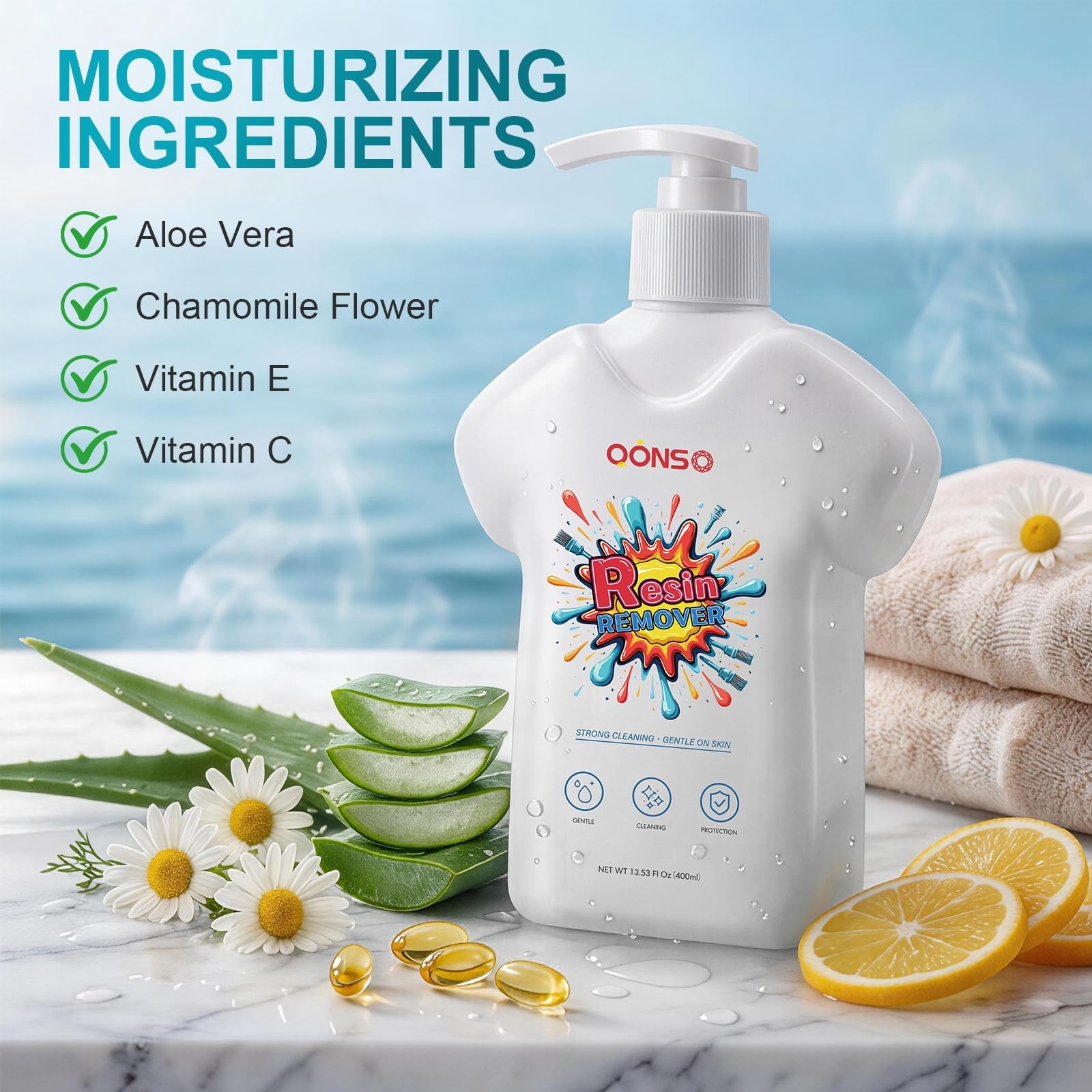 13.5 OZ Gentle Moisturizing Epoxy Resin Cleaner Remover Natural Hand Soap