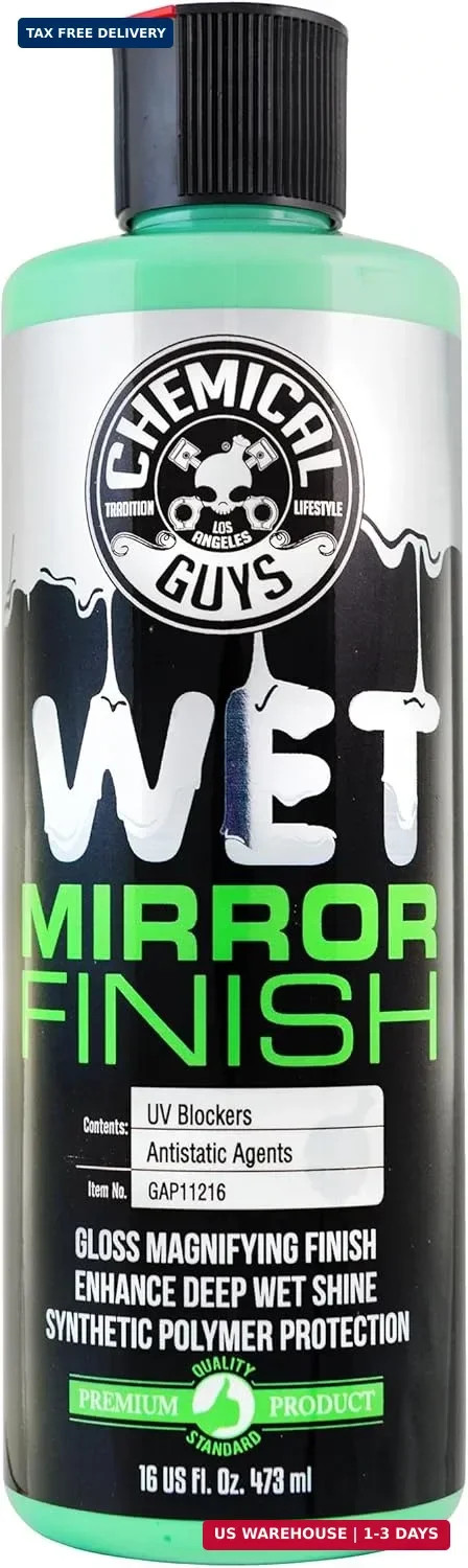 Chemical Guys Wet Mirror Finish High Gloss Glaze – Reflective Shine Enhancer & C