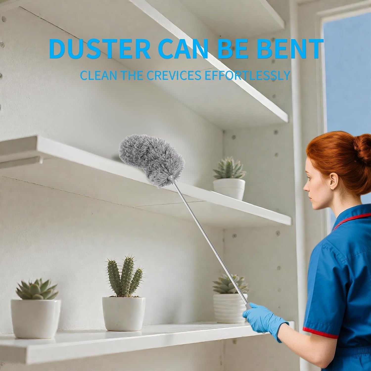 Lightweight Telescoping Mini Microfiber Duster Set for Home & Car Cleaning