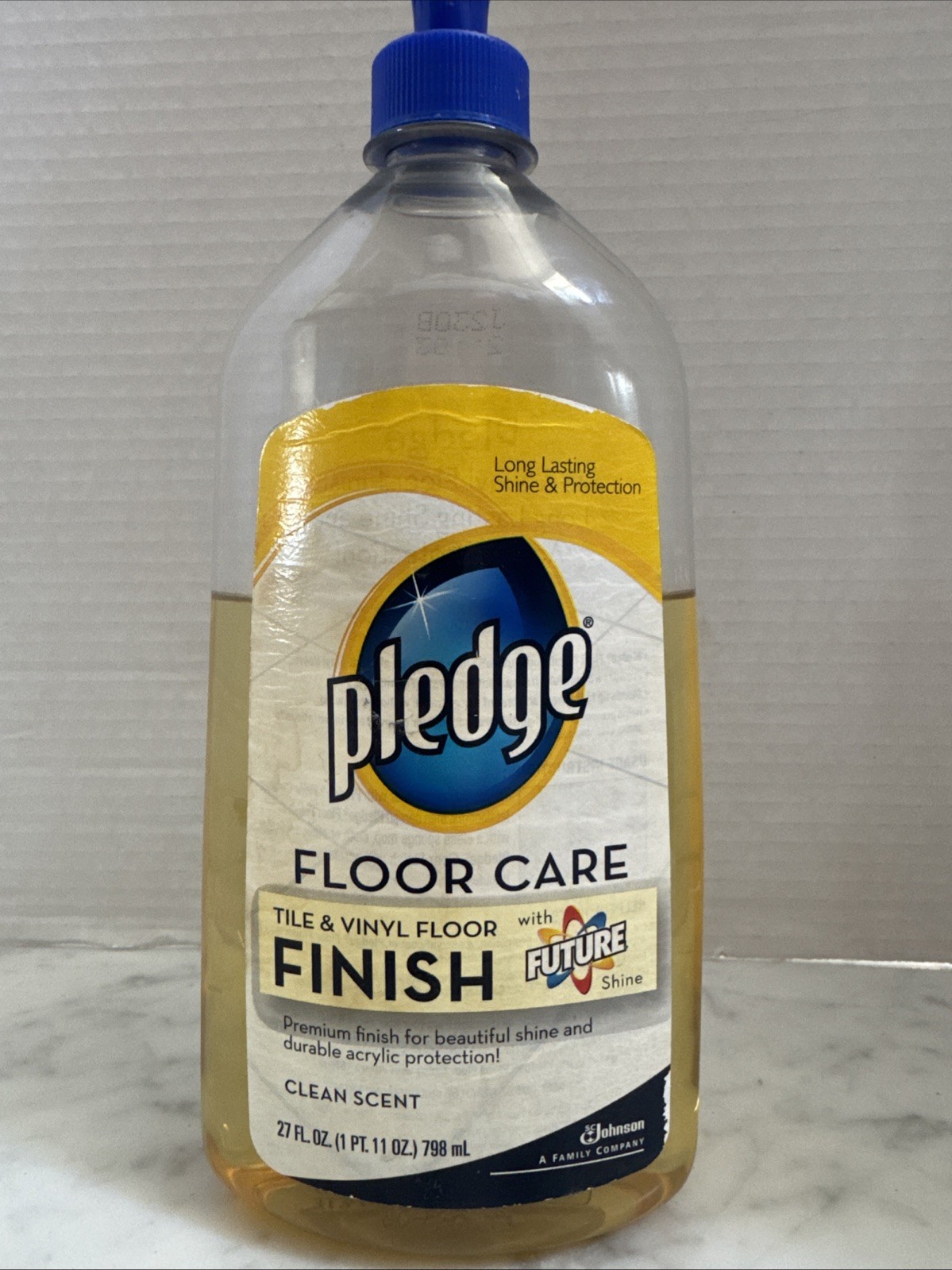 Pledge Floor Care Future Shine Tile Vinyl Floor Finish 27 fl oz discontinued