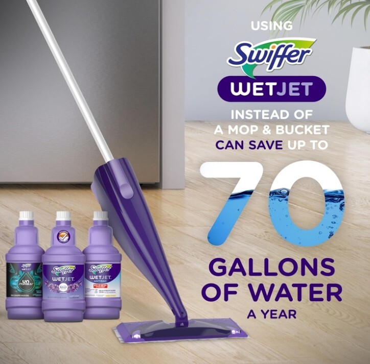 Swiffer WetJet Floor Cleaner Refill, Lavender Scent, 1.25L-42.2 Fl Oz, Pack of 2