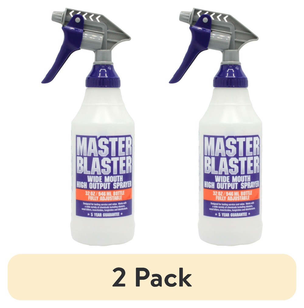 (2 pack) Crew Wide Mouth Master Blaster Plastic Spray Bottle, 32 oz