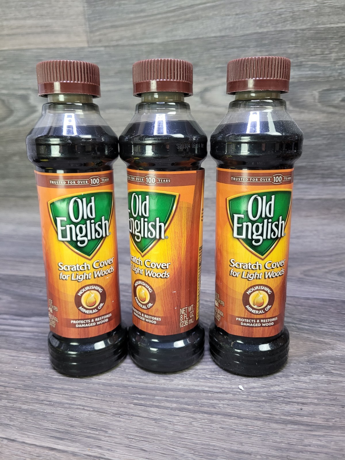 3pc Old English Light Woods 8 -fl oz Unscented Wood furniture scratch cover